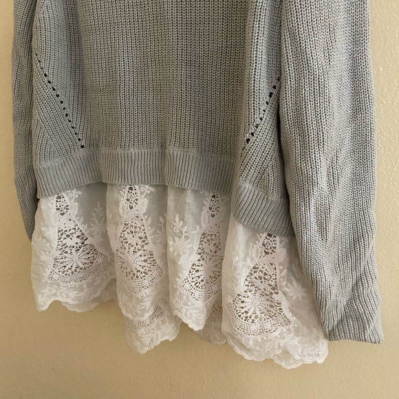 Cato oversized Sweater with Lace bottom Size 18 / 20W - Picture 2 of 9